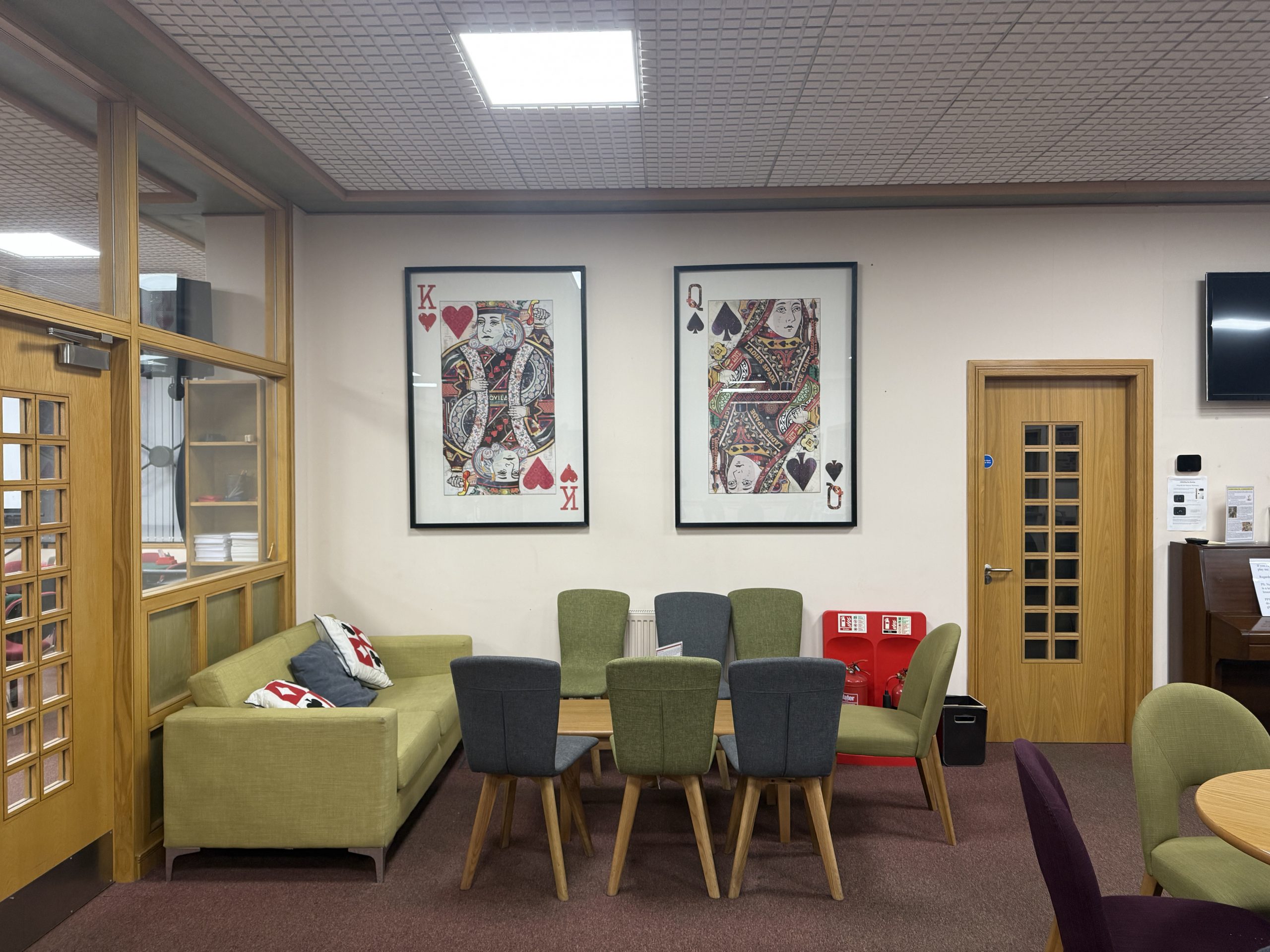 Our social area with a King and Queen looking on!