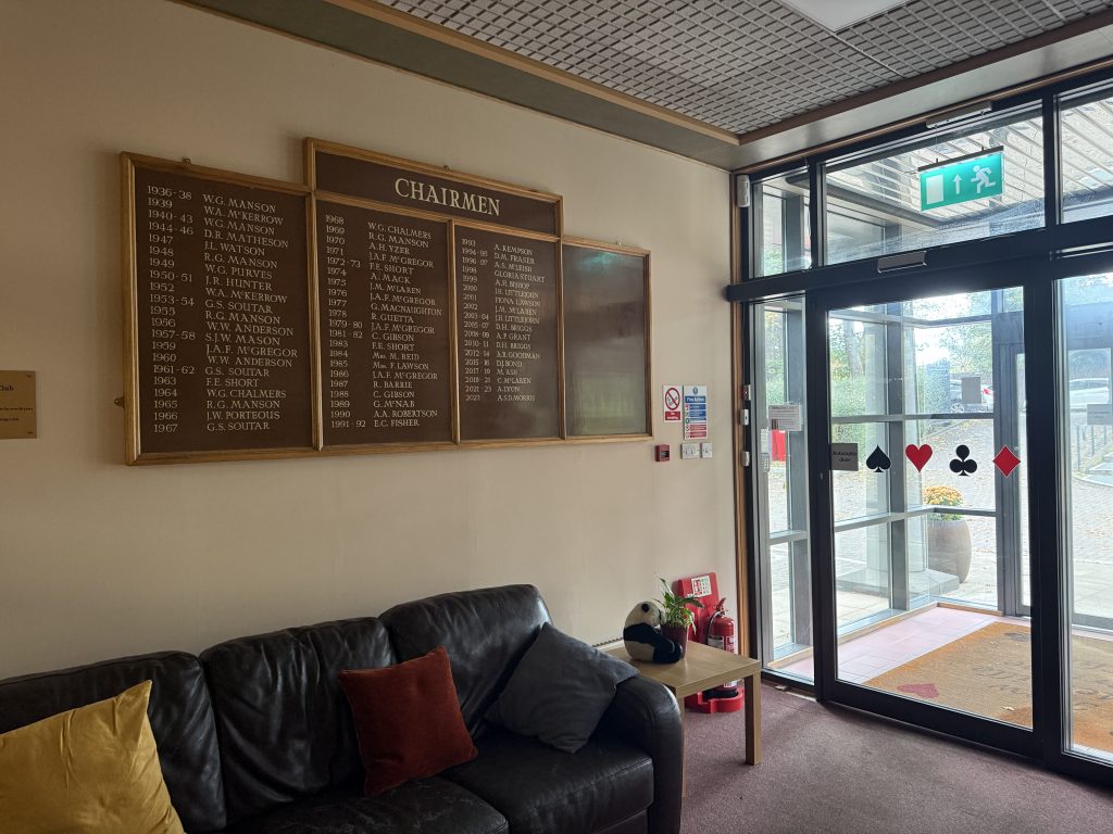 Our honours board in the entrance foyer